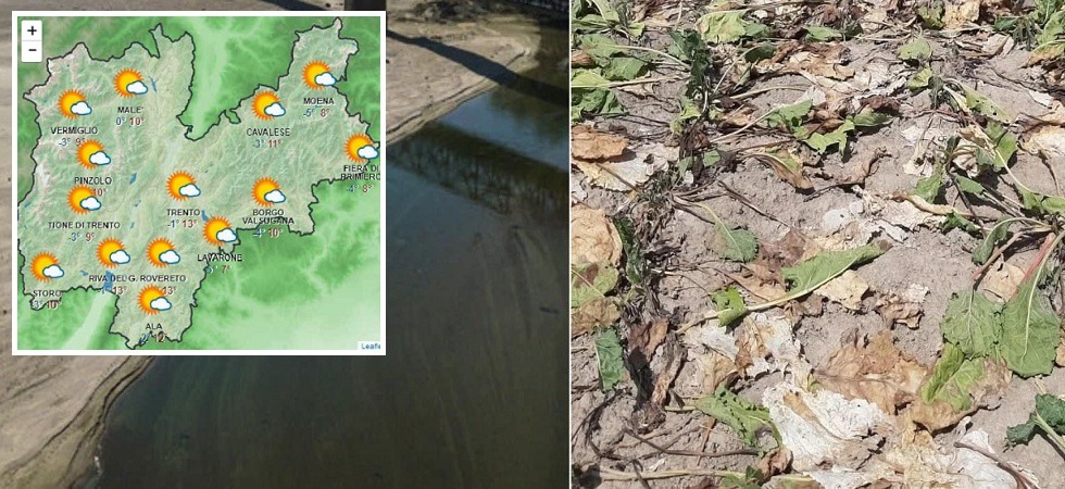 Siccità, un'altra settimana asciutta in Trentino (e non si prevedono importanti precipitazioni per i prossimi 15 giorni)